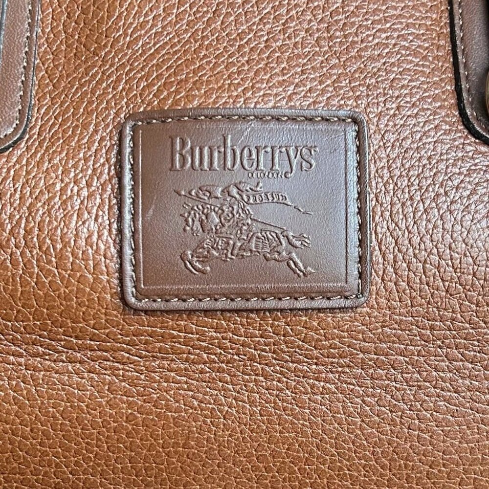 BURBERRY Leather Boston Bag British Tan - Picture 2 of 16